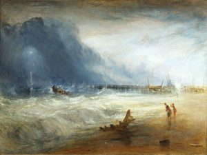 J.M.W. Turner, Lifeboat and Manby Apparatus Going Off to a Stranded Vessel Making Signal (Blue Lights) of Distress, 1831, Victoria and Albert Museum, London.